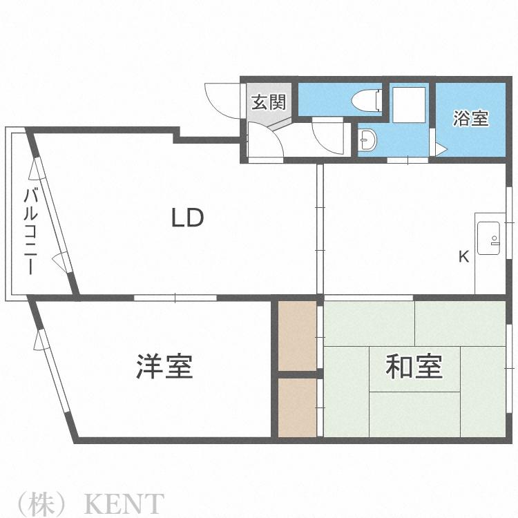 サニープレイス(2LDK/2階)の間取り写真