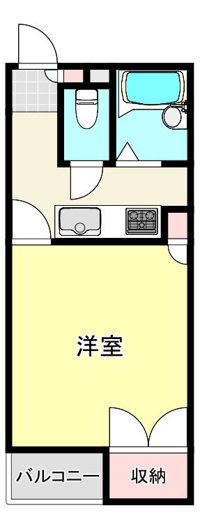 プレミー20(1K/1階)の間取り写真