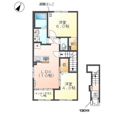 日野市西平山アパート工事(1LDK/2階)の間取り写真