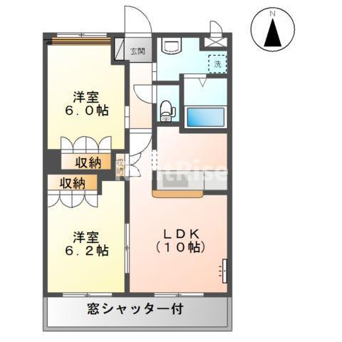 ラフォール(2LDK/1階)の間取り写真