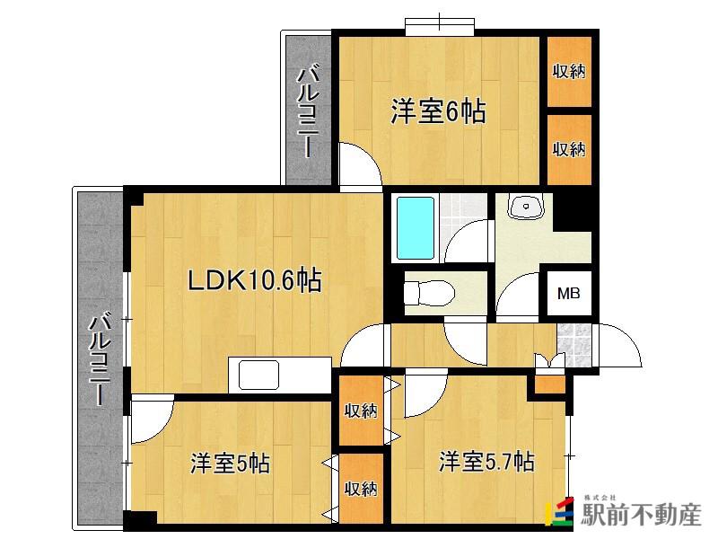ルミナスフォート(3LDK/3階)の間取り写真