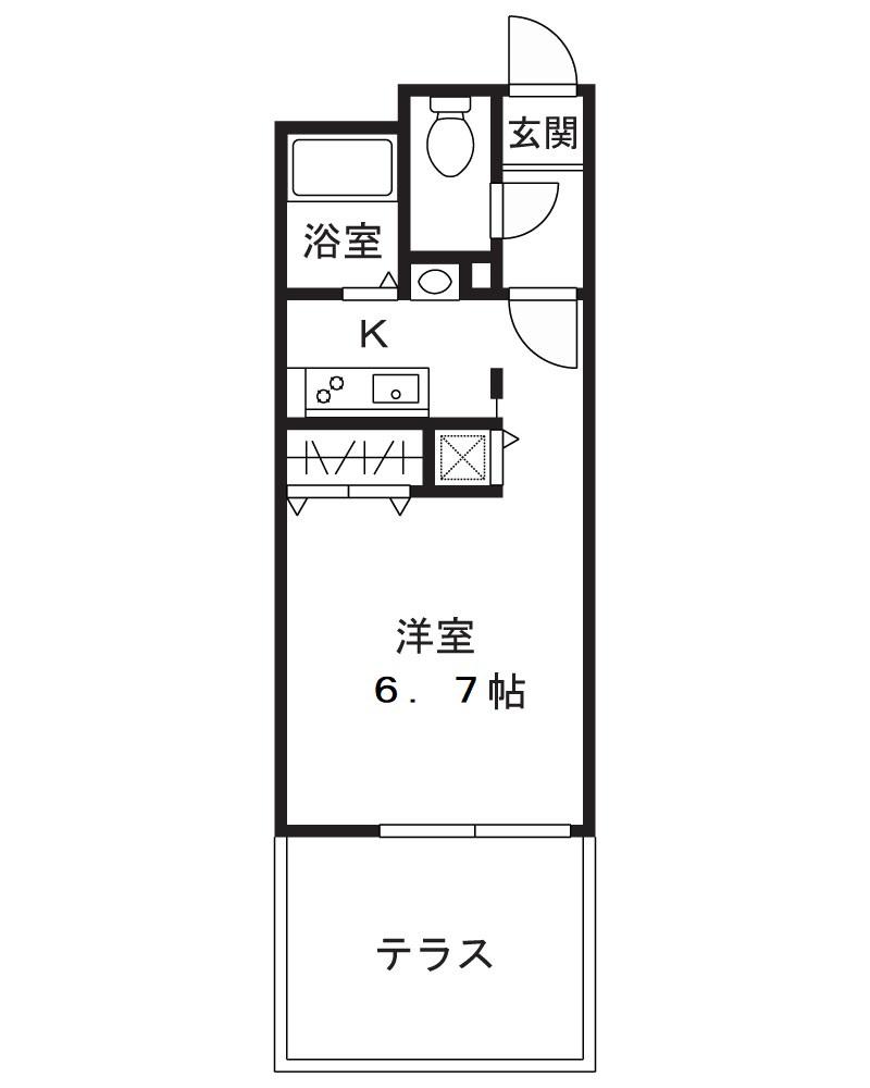 MODULOR三軒茶屋II(ワンルーム/1階)の間取り写真