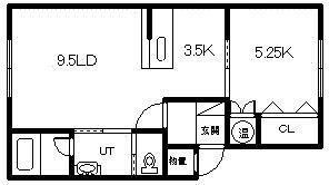 CIRCLE I(1LDK/2階)の間取り写真