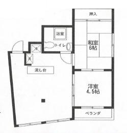 ソレイユ王塚台(2LDK/2階)の間取り写真