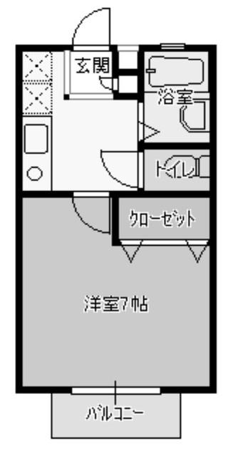 リヴィエールA(1K/2階)の間取り写真