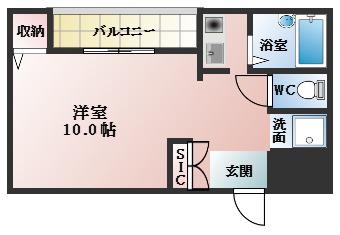 グリーンピア橋口(ワンルーム/3階)の間取り写真