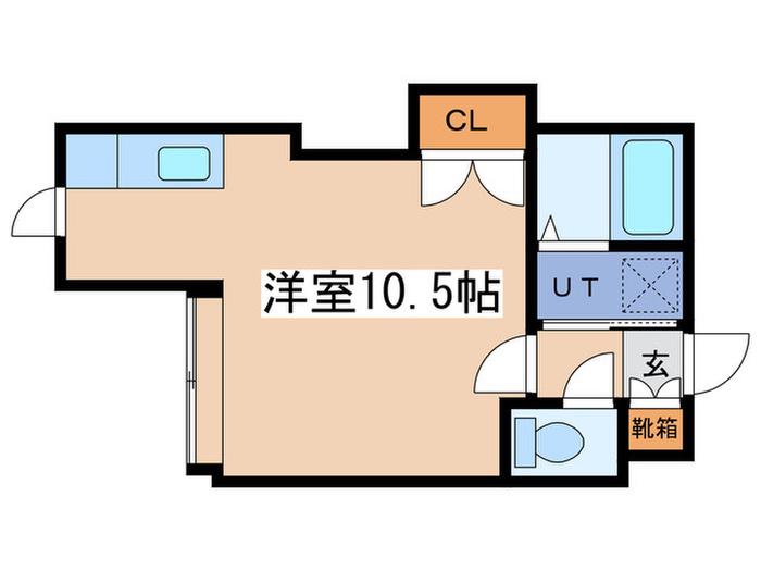 サンクレスト円山(ワンルーム/3階)の間取り写真
