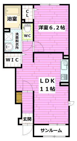 アクシス ウィル 中野東(1LDK/1階)の間取り写真