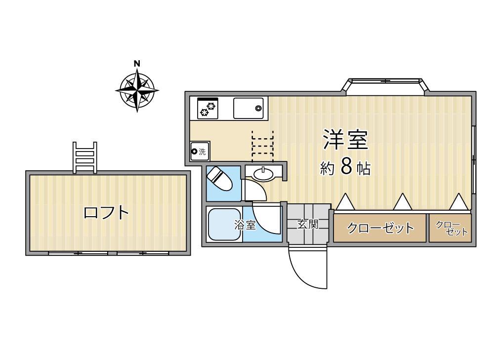LA MAISON DE S(ワンルーム/2階)の間取り写真
