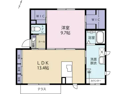 ティラ 大洗(1LDK/2階)の間取り写真