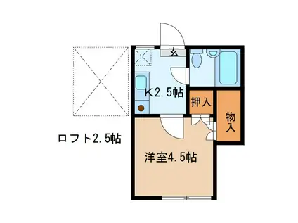 アヴァンメゾン真鍋北(1K/1階)の間取り写真