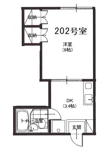 旧軽井沢館(1DK/2階)の間取り写真