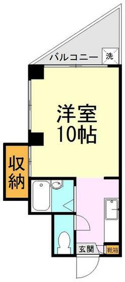 レオマンション祗園橋(ワンルーム/2階)の間取り写真