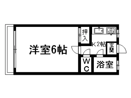 純信アパート(1K/1階)の間取り写真