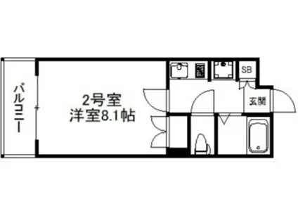 ユアーズ高砂(1K/5階)の間取り写真