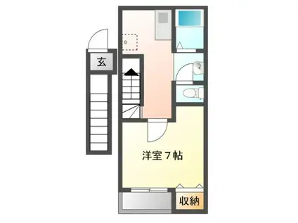 ARPEGGIO 東棟(1K/2階)の間取り写真