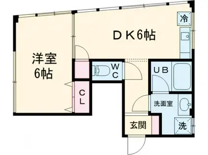 三樹立川第2ビル(1DK/3階)の間取り写真