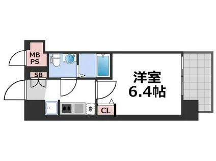 アドバンス大阪イースト(1K/5階)の間取り写真