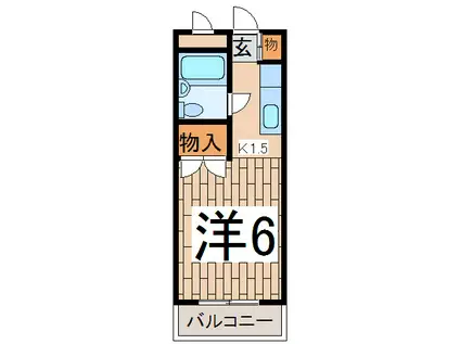 メゾン三宅(1K/3階)の間取り写真