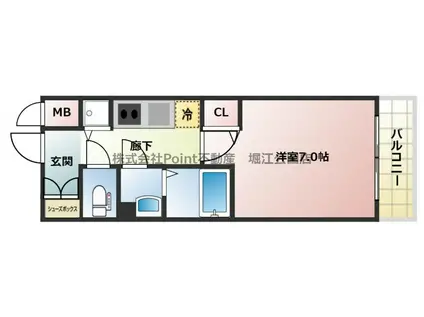N°77FUKUSHIMAIII(1K/8階)の間取り写真