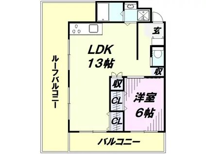 レヂオンス新所沢(1LDK/3階)の間取り写真