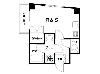パーシモンASAGAYA(ワンルーム/3階)の間取り写真