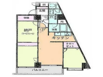 西川口ライオンズマンション山手(2SLDK/10階)の間取り写真