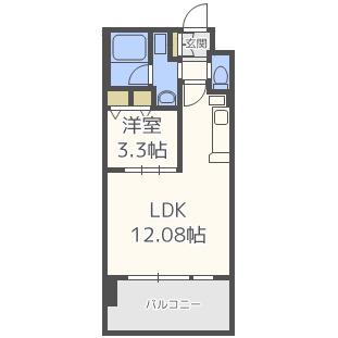アーバネックス西長堀(1LDK/5階)の間取り写真