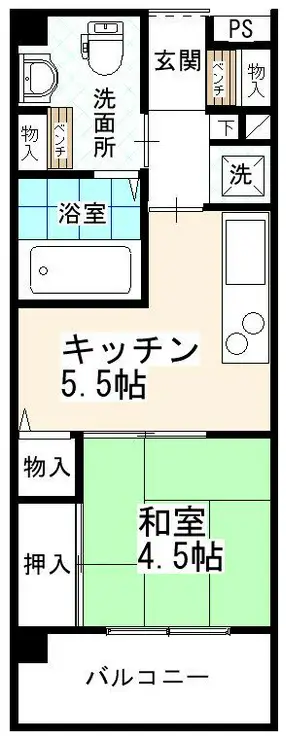 ウイング水門 8階階 間取り