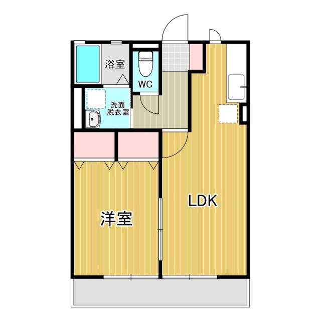 夢 五番館(1LDK/1階)の間取り写真