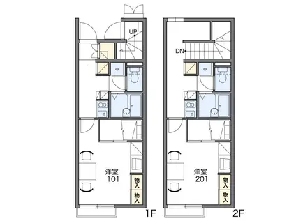 レオパレスサンライズ(1K/1階)の間取り写真