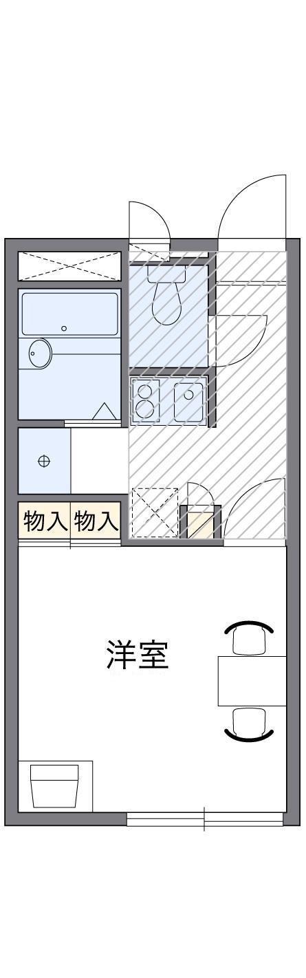 ＪＲ関西本線 八尾駅 徒歩8分 2階建 築18年(1K/1階)の間取り写真