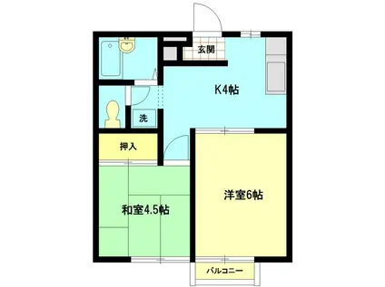 クリドタマナワ(2K/1階)の間取り写真