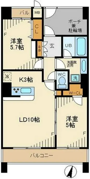 リーフコンフォート新小岩 10階階 間取り