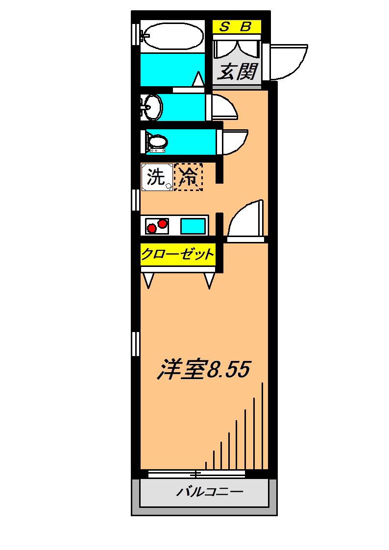 コートオミ(1K/3階)の間取り写真