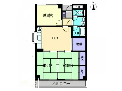 カーサ松村(3DK/3階)の間取り写真