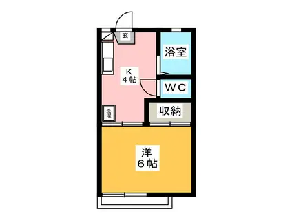 ＪＲ京浜東北線 本郷台駅 徒歩13分 2階建 築33年(1K/2階)の間取り写真