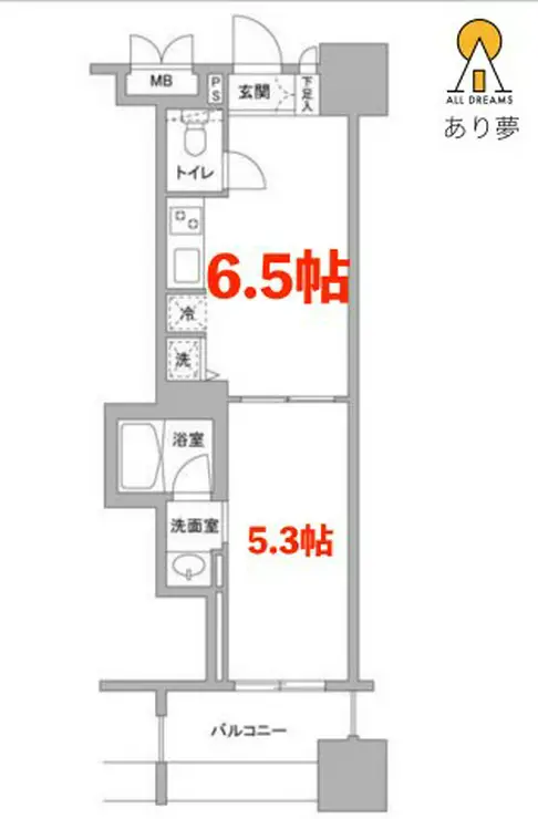 パークフラッツ横濱公園 3階階 間取り