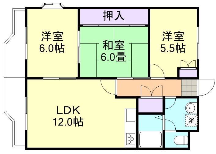 ニューマリッチ有楽 I(3LDK/4階)の間取り写真