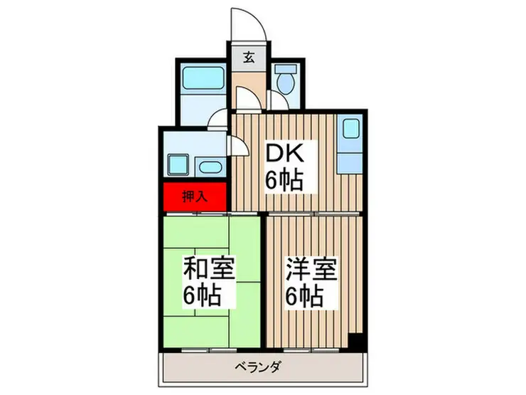 ベルメゾン六月 4階階 間取り