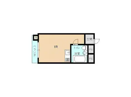 皐月マンション第2大分大手町(ワンルーム/8階)の間取り写真