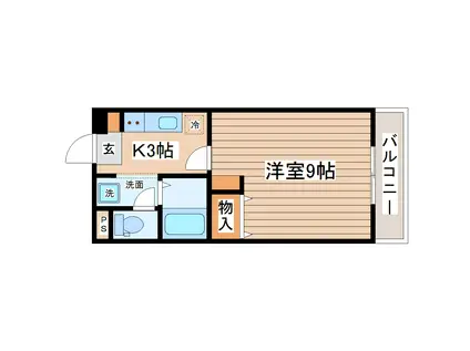 エステートピア池上(1K/2階)の間取り写真