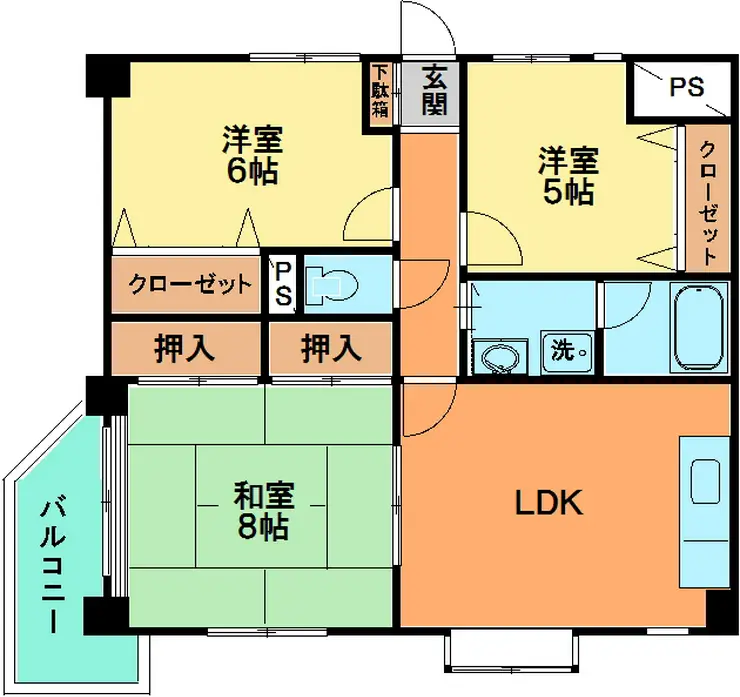 ペルレ金沢文庫 2階階 間取り