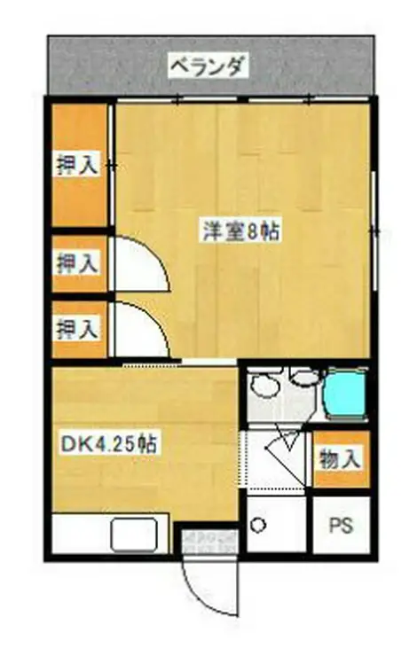 福島マンション 3階階 間取り