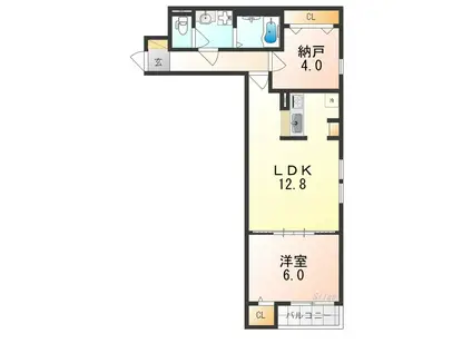 FSTYLE東港町(1SLDK/1階)の間取り写真