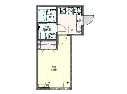 KEIAI RESIDENCE宮原(1K/1階)の間取り写真