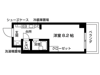 KICS湘南(ワンルーム/3階)の間取り写真
