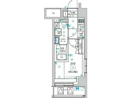 セジョリ横浜ウエストII(1K/7階)の間取り写真