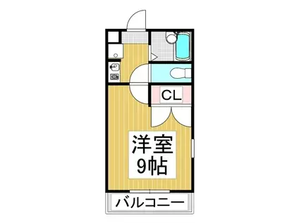 ティエラ(1K/2階)の間取り写真