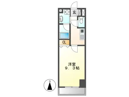 レージュ高畑Ⅰ(1K/2階)の間取り写真